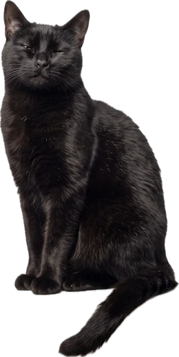 Unser Firmenmaskottchen: eine schwarze Katze
